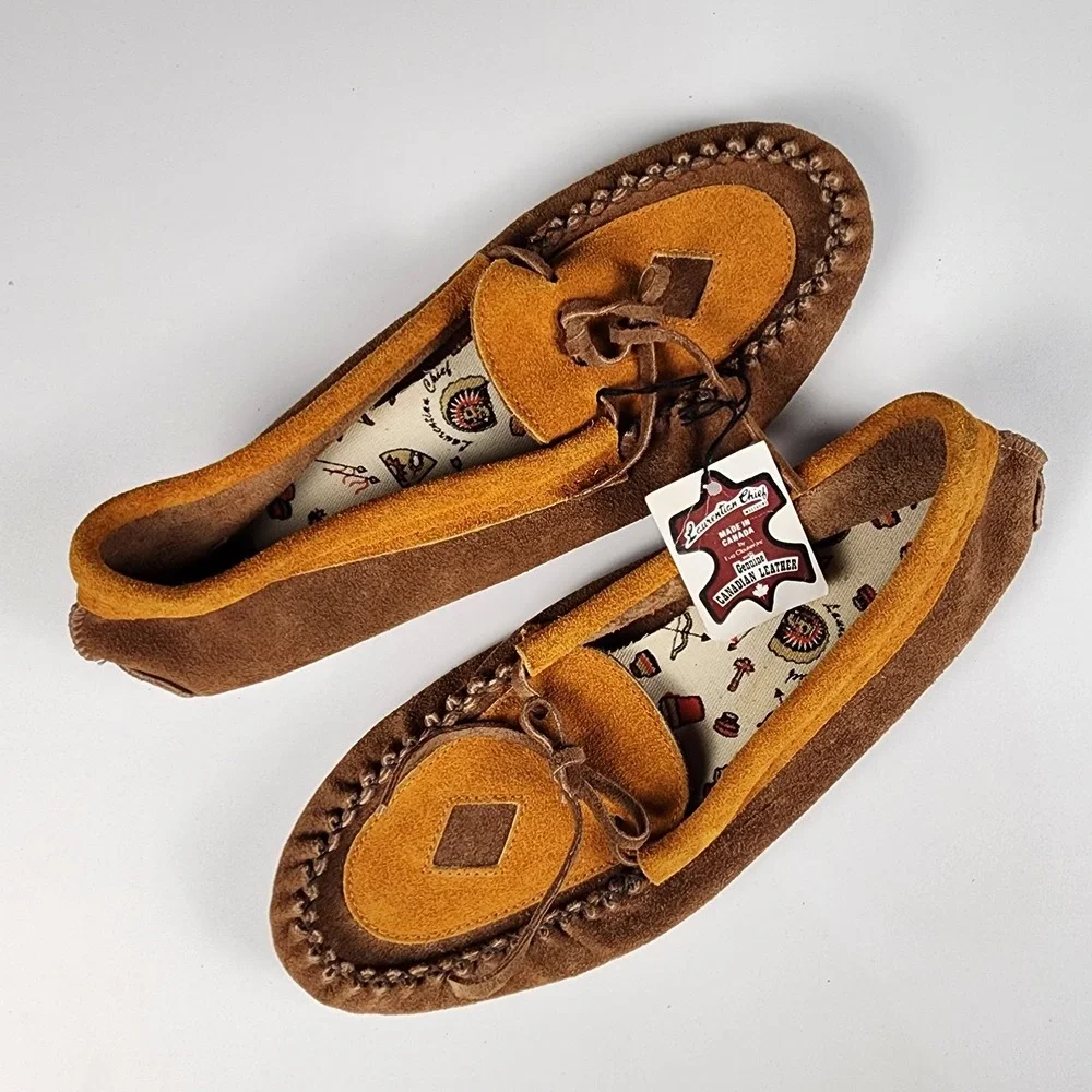 NWT Laurenthian Cheif Moccasins‎ Mens Size 8